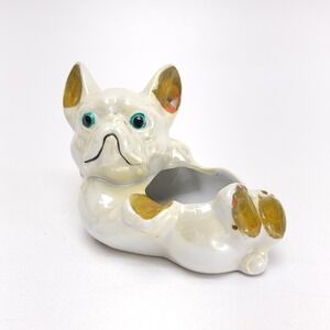 Vintage FRENCHIE Dog Planter Japan‎ Small Ceramic French Bulldog Succulent